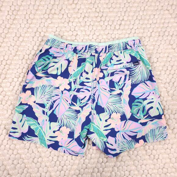 Chubbies Men's Night Faunas Swim Shorts Navy Leaf Sz Small - Picture 4 of 5